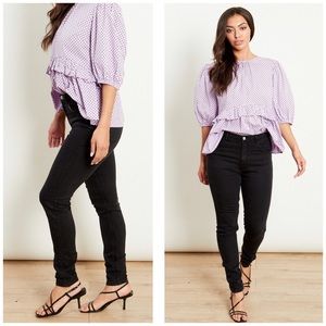 High waisted skinny black jeans